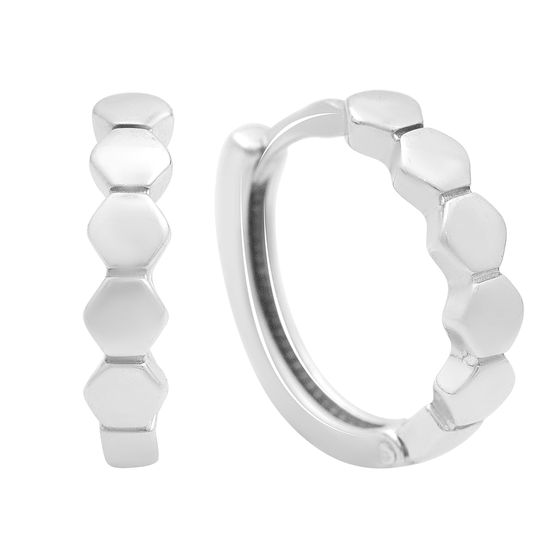 Silver earrings without stones