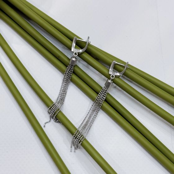 Silver earrings without stones