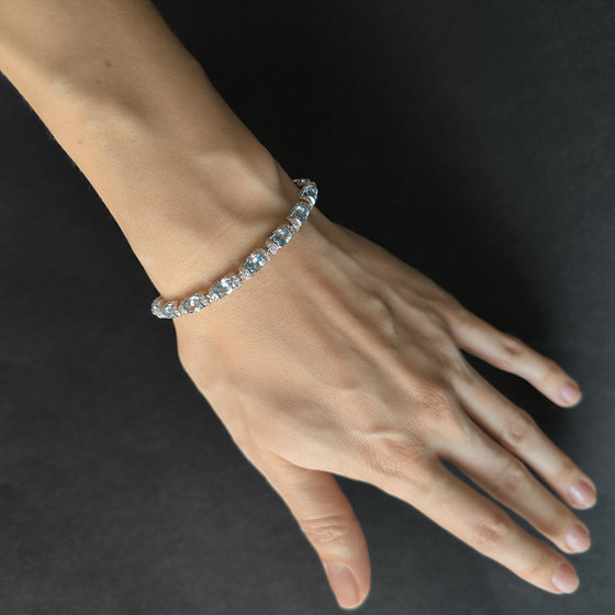 Silver bracelet with topaz 11.335ct