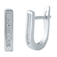 Серьги с фианитами