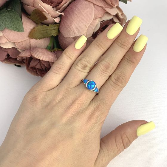 Срібна каблучка з опалом 0.99ct