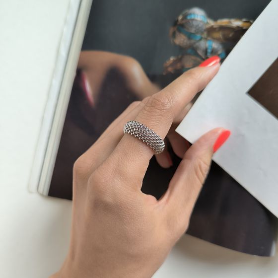 Silver ring without stones
