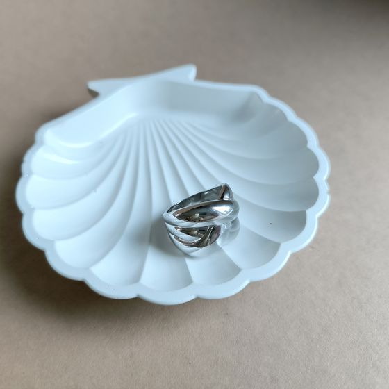 Silver ring without stones