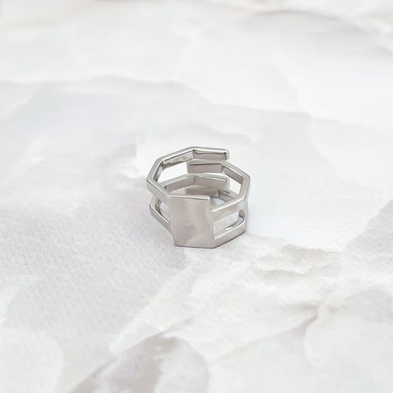 Silver ring without stones