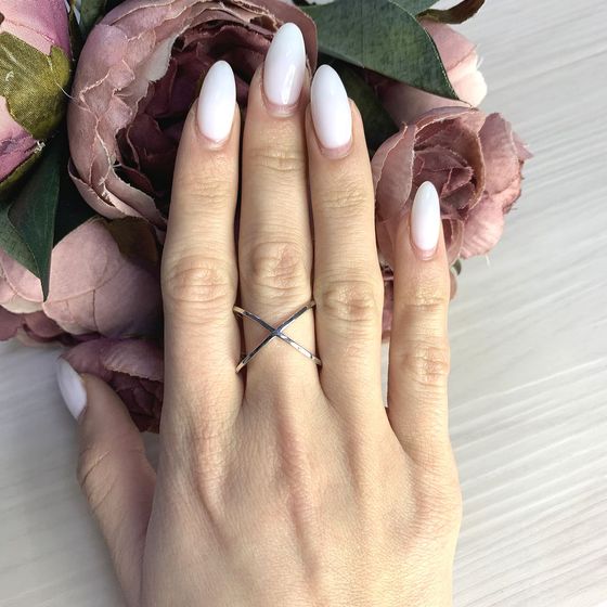 Silver ring without stones