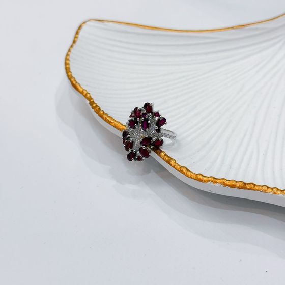 Срібна каблучка з рубіном 4.609ct