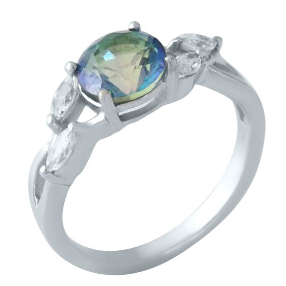 Срібна каблучка з містик топазом 2.55ct