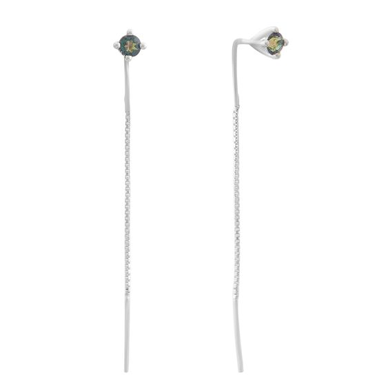 Срібні сережки з містик топазом 0.49ct
