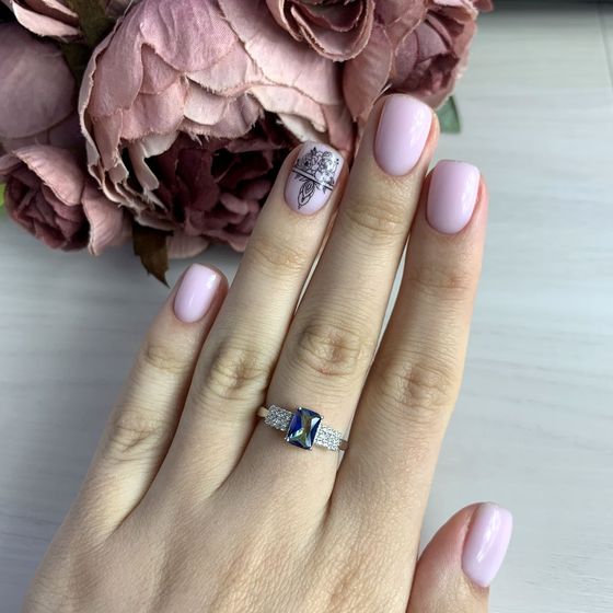 Срібна каблучка з містик топазом 0.738ct