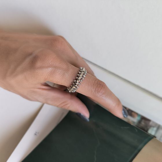 Silver ring without stones
