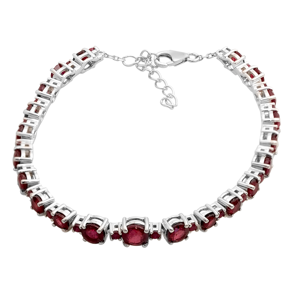 Silver bracelet with ruby 10.845ct