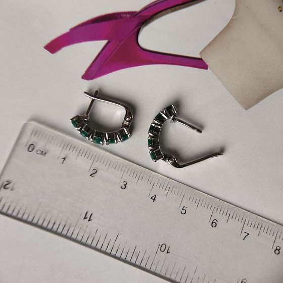 Silver Earrings with Agate (1.33 ct)