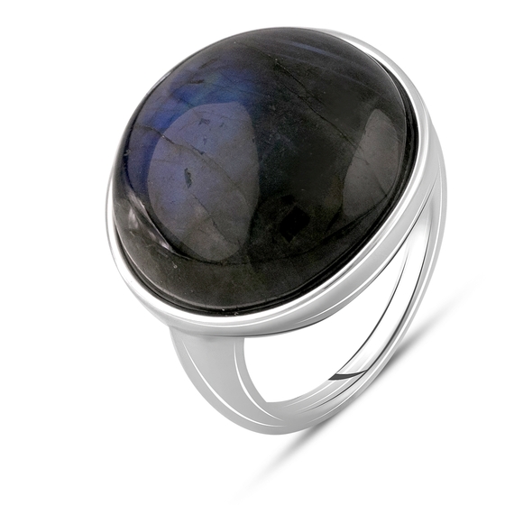Silver ring with 18.469ct