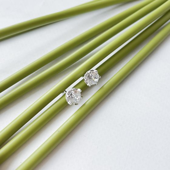 Silver Earrings with Fianites