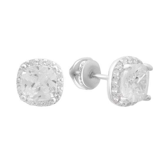Silver Earrings with Fianites