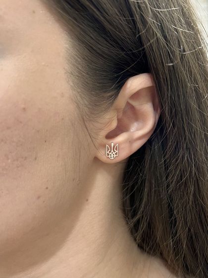 Silver earrings without stones