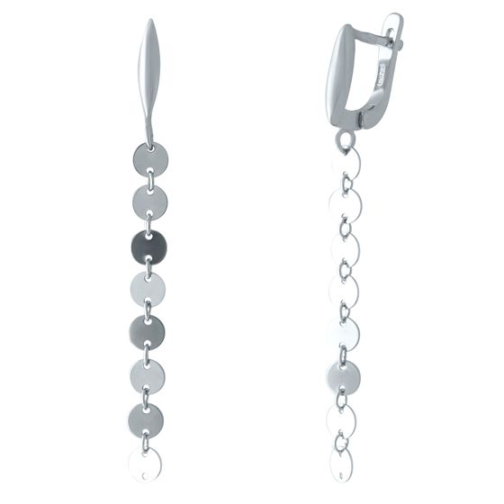 Silver earrings without stones