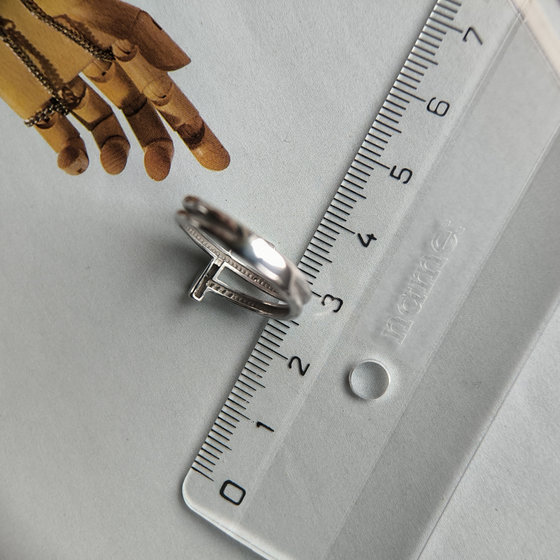 Silver ring without stones