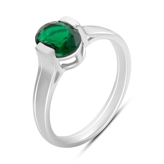Серебряное кольцо с изумрудом nano 0.908ct