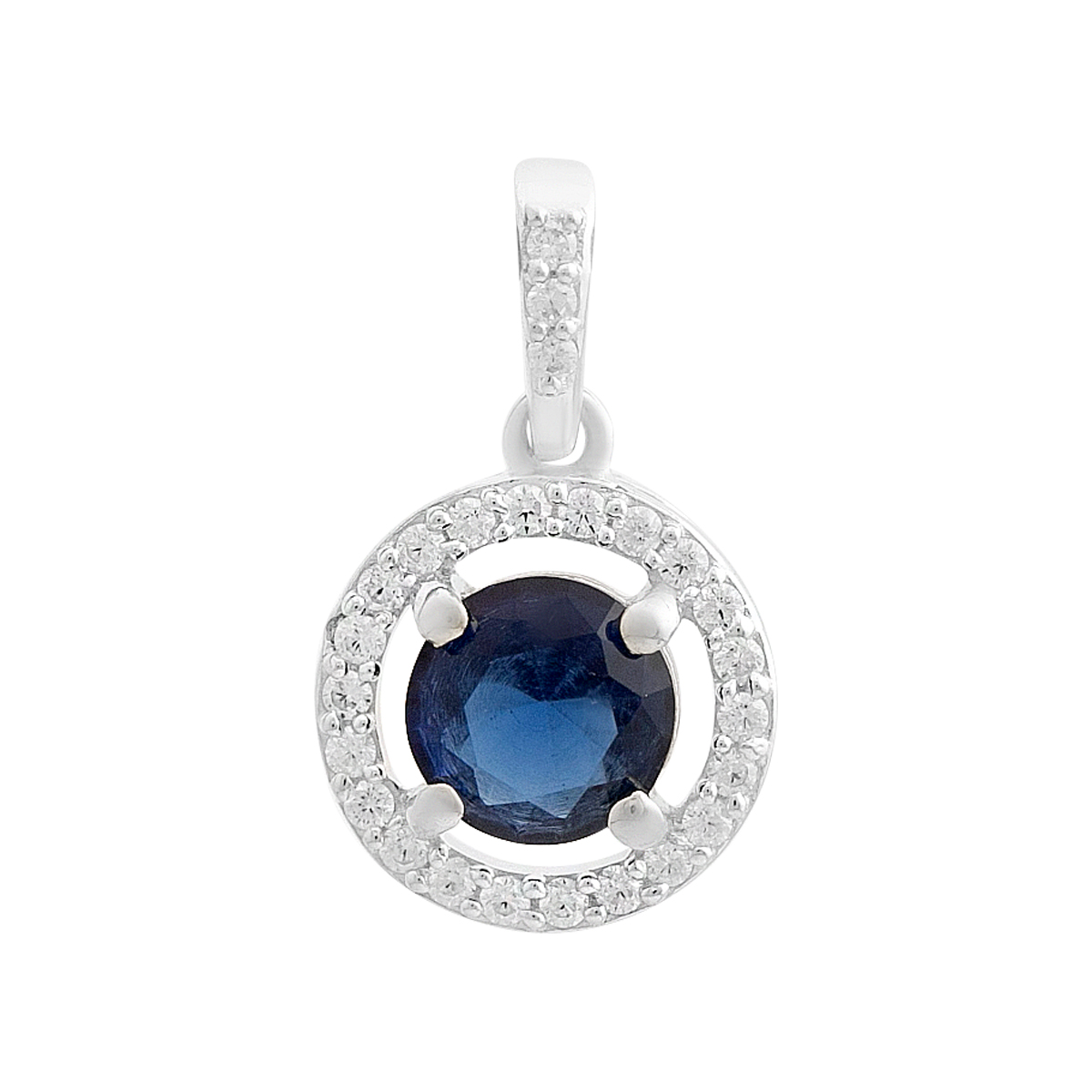 Срібна підвіска з сапфіром nano 0.9ct