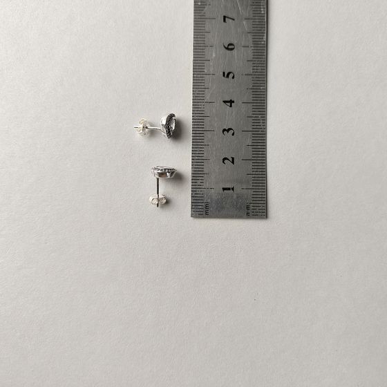 Silver Earrings with Fianites