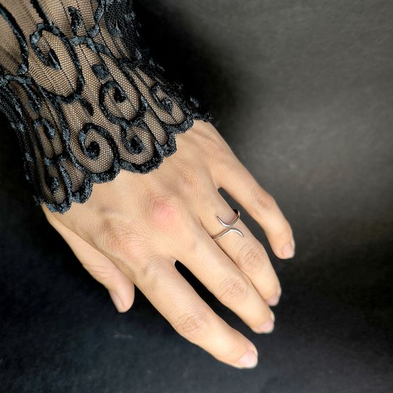 Silver ring without stones
