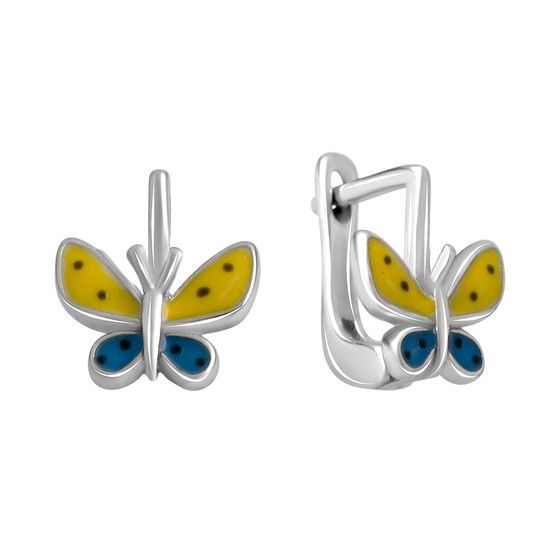 Silver earrings with yemallu