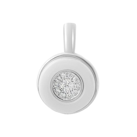 Silver pendant with ceramics