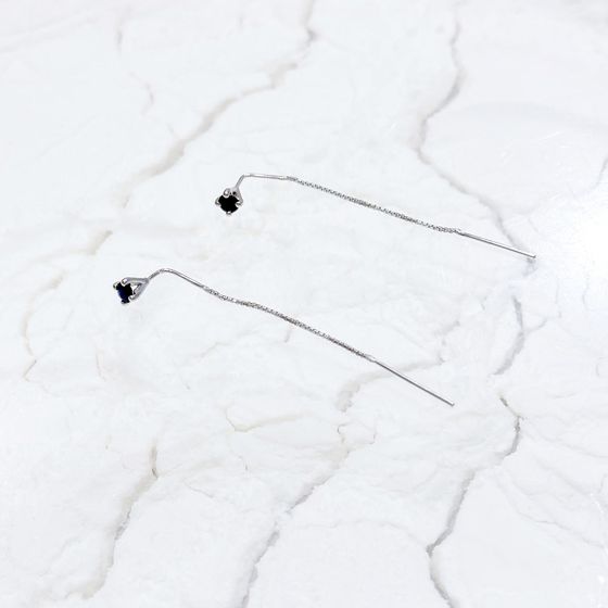 Срібні сережки з сапфіром 0.81ct