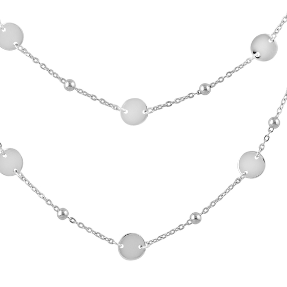 Silver necklace without stones