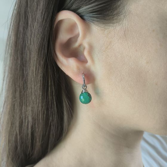 Silver Earrings with Fianites
