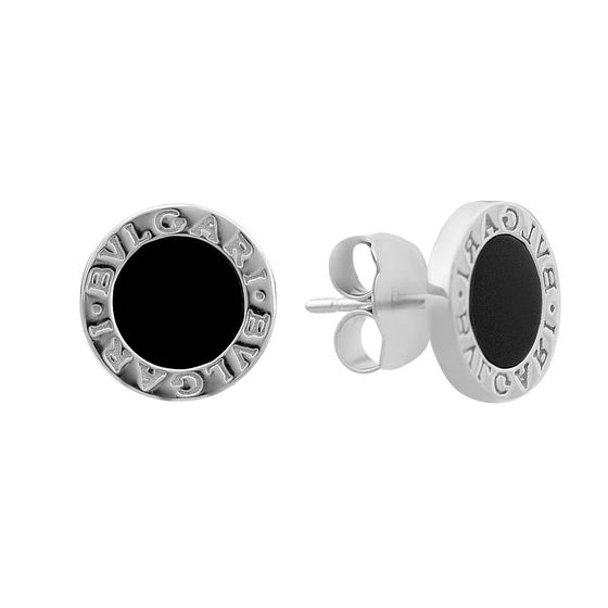 Silver earrings with onyx