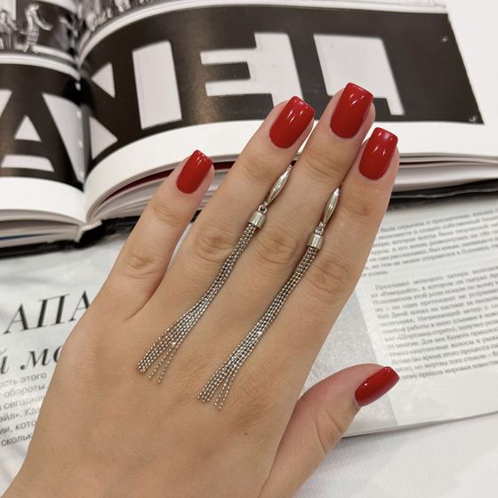 Silver earrings without stones