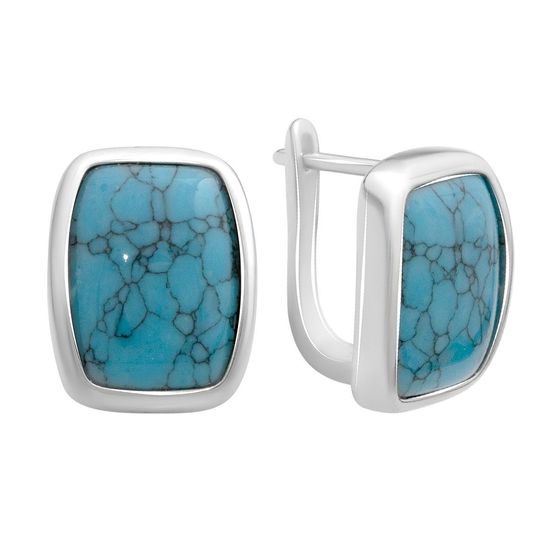 Silver earrings with turquoise
