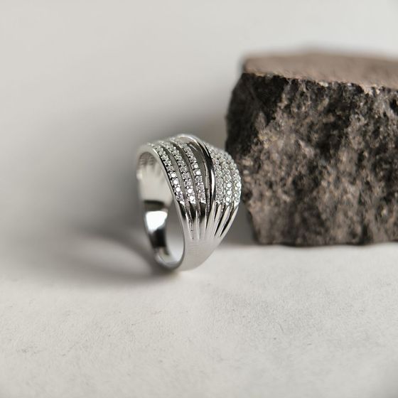 Silver Ring with Fianites