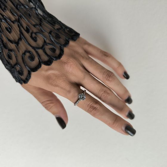 Silver Ring with Fianites