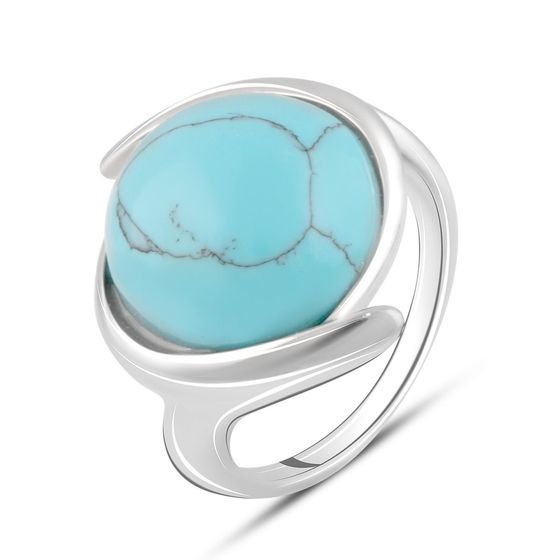 Silver ring with turquoise
