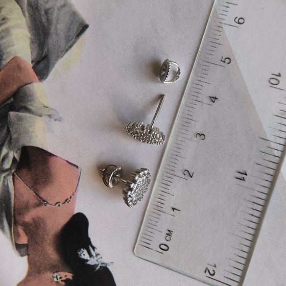 Silver Earrings with Fianites