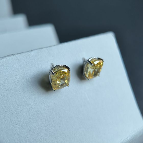 Silver Earrings with Fianites