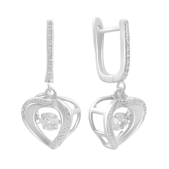 Silver Earrings with Fianites