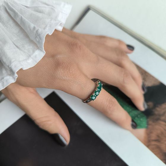 Silver ring with agate 1.1ct