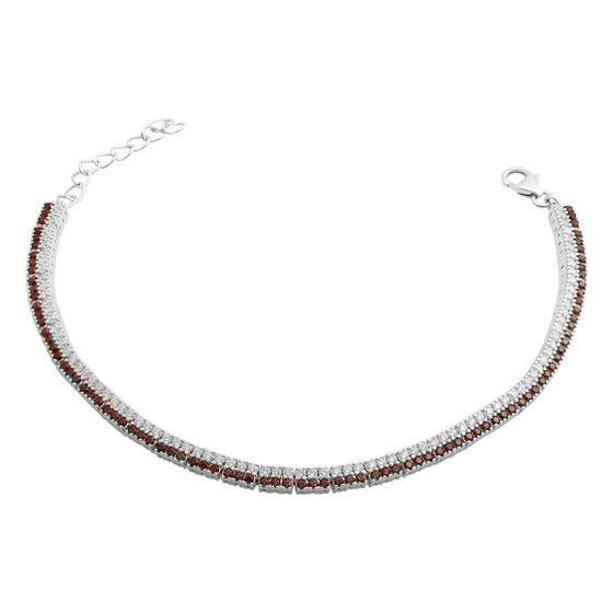 Серебряный браслет с гранатом 4.35ct