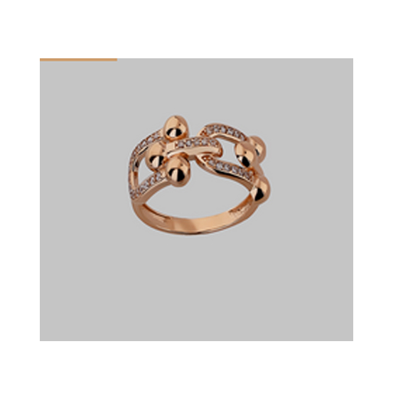 Срібна каблучка з фіанітами 0.16ct