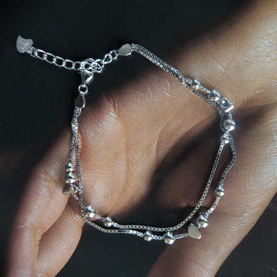 Silver bracelet without stones