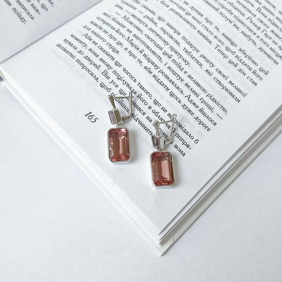 Серебряные серьги с султанитом 13.108ct