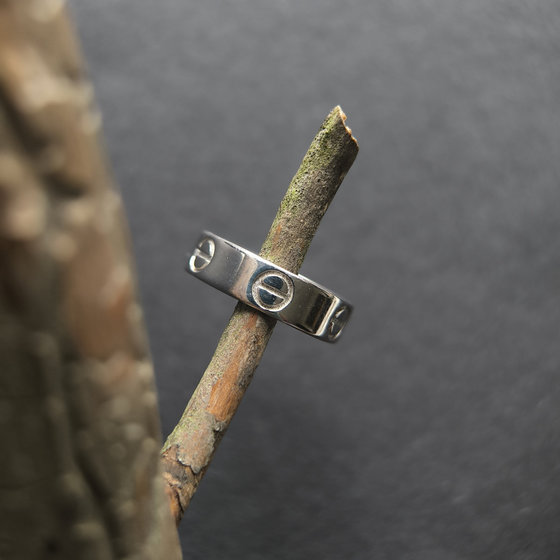 Silver ring without stones