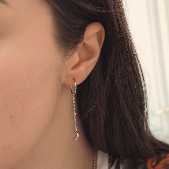 Silver earrings without stones