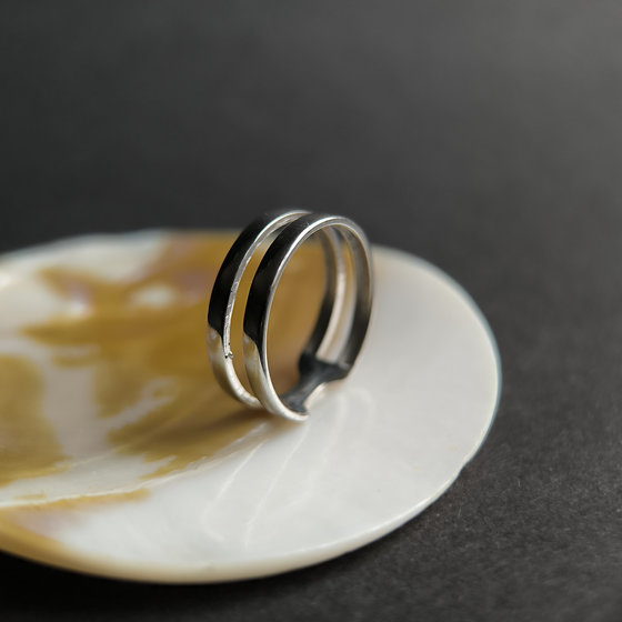 Silver ring without stones