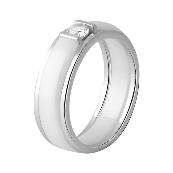 Silver ring with ceramics