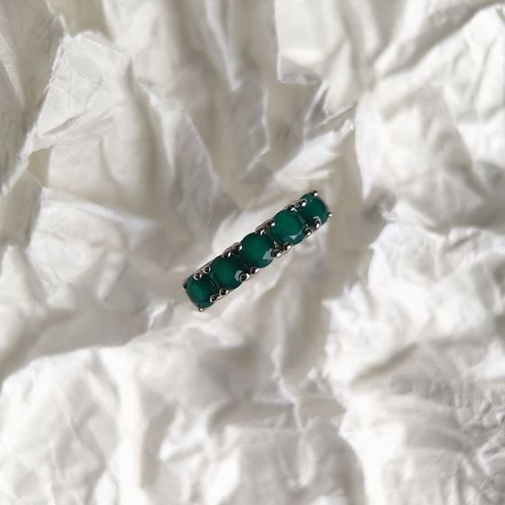 Silver ring with agate 1.1ct